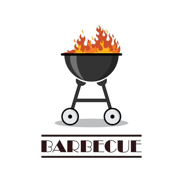 Barbeque logo template illustration design