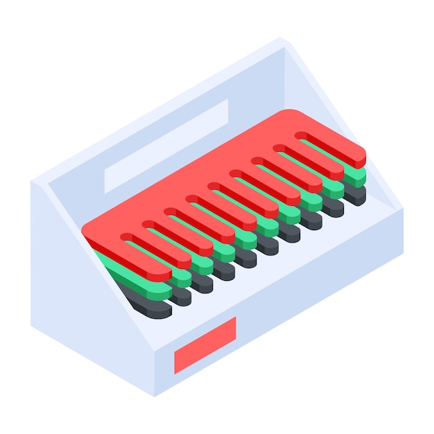 Vector barber accessories isometric icon