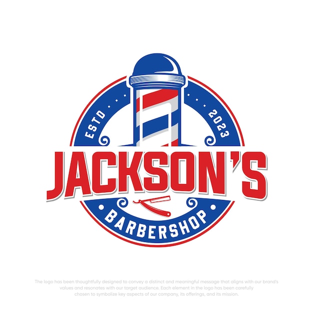 Vector barber logo barber shop logo