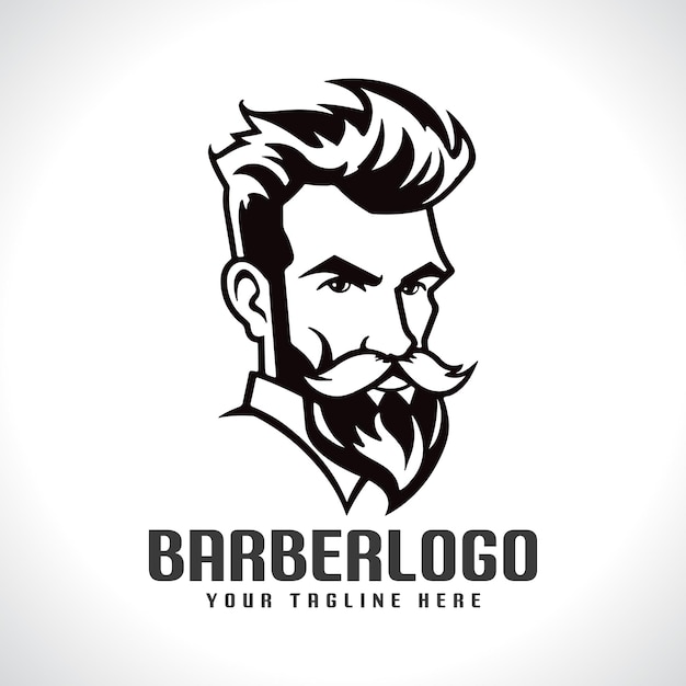 Disegno del logo del barbiere illustrazione vettoriale del logo del barbiere