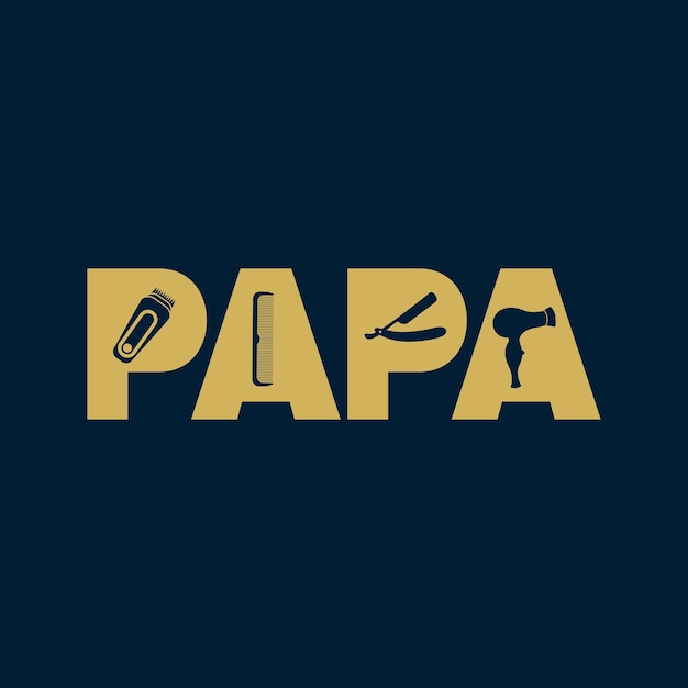 Barber papa t shirt design