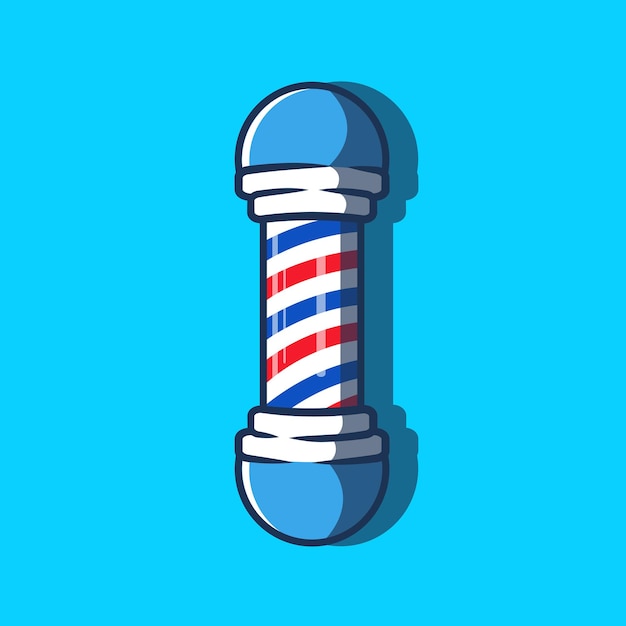 Barber pole icon illustration Barber pole logo vector