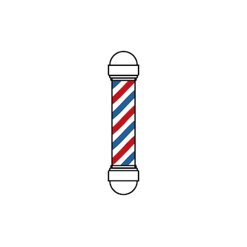 Premium Vector | Barber pole lighting barbershop accessories logo design