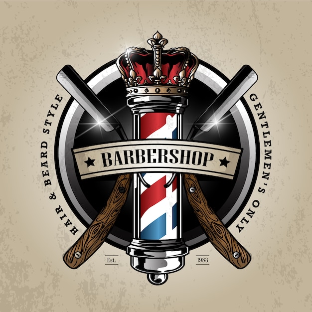 Barber pole logo