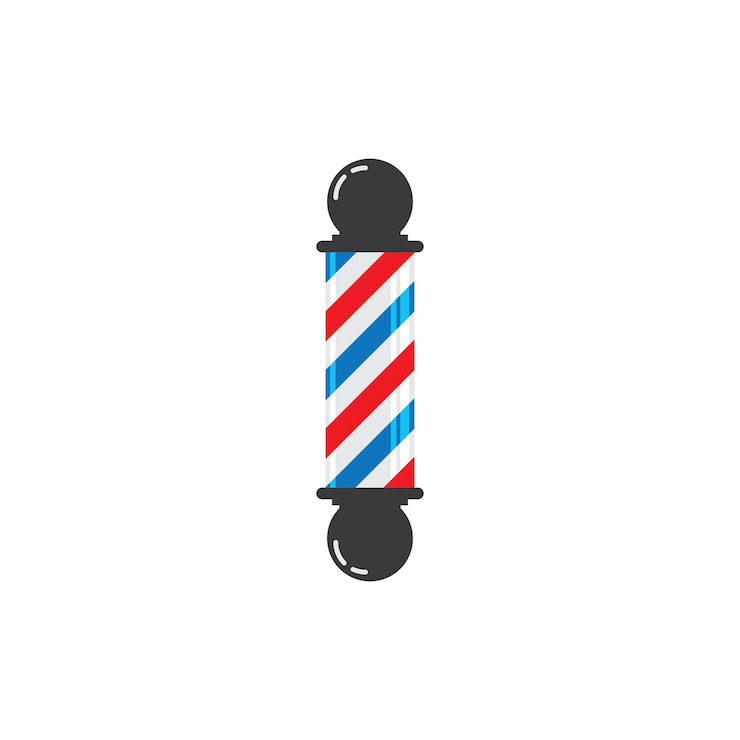 Vector barber pole logo