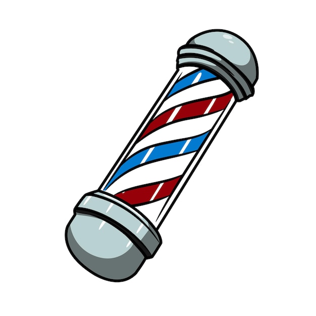 Barber pool rack symbool Geïsoleerd op witte achtergrond is er een plaats voor een inscriptionIllustration in inkt handgetekende stijl