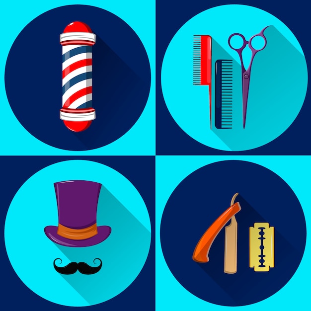 Barber's equipment and symbols