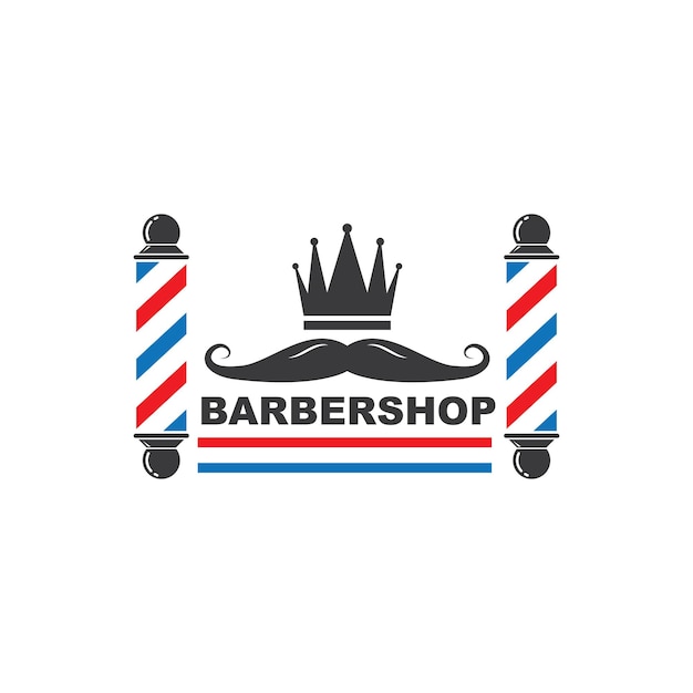 Vector barber shop icon logo vector icon template