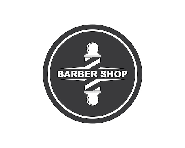 Icona di vettore del logo dell'icona del negozio di barbiere