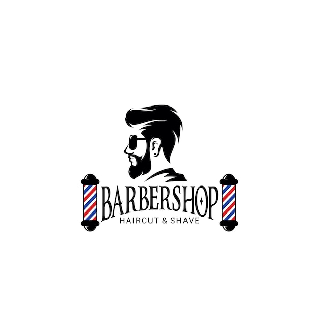 Barber Shop Logo Vector Sjabloon