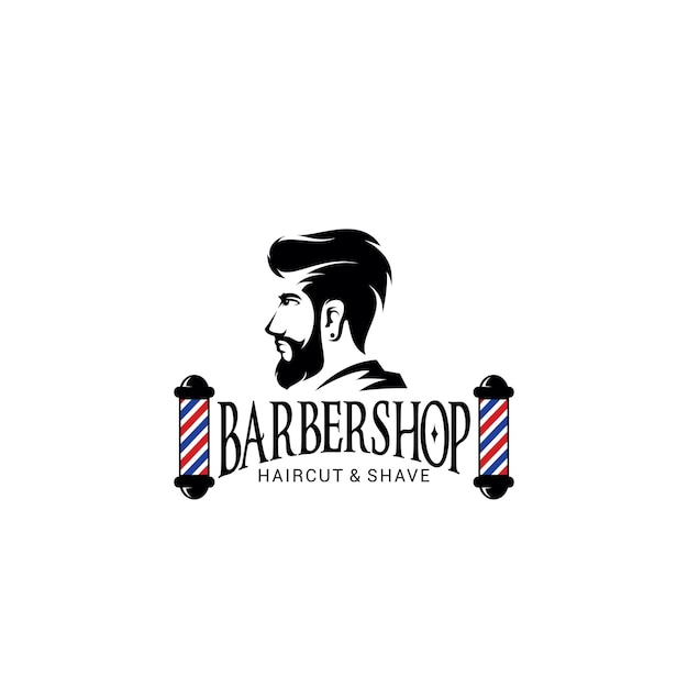 Barber Shop Logo Vector Sjabloon