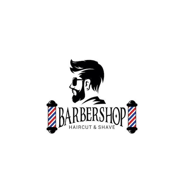 Barber Shop Logo Vector Template