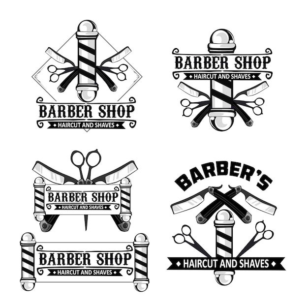 Barber shop logo in vector