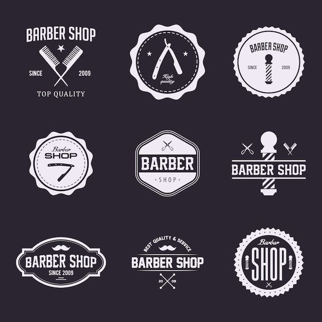 Вектор Логотип парикмахерского магазина