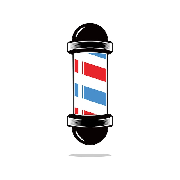 Vector barber shop pole isolated on a white background