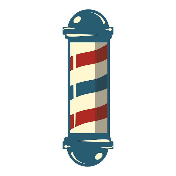 Vector barber shop pole vector illustration