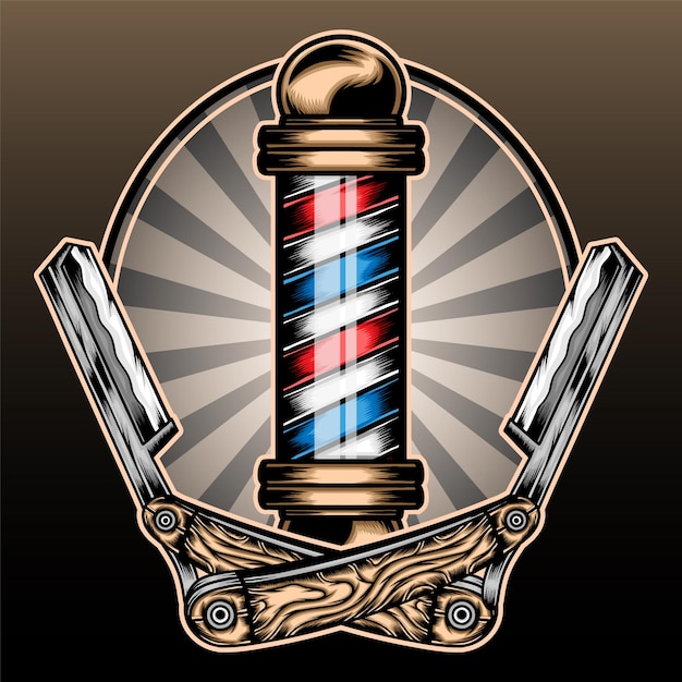 Vector barber shop pole.