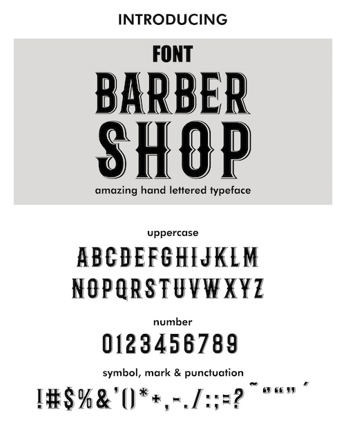 Barber Shop Typeface