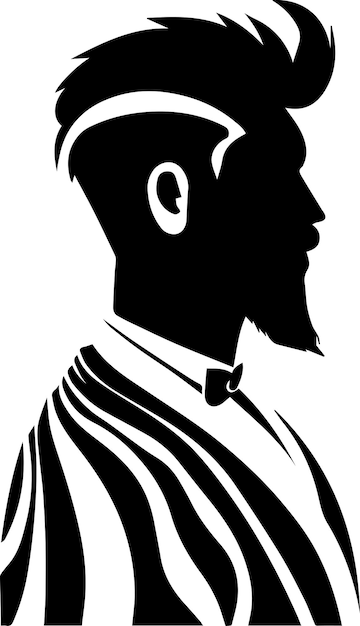 Illustrazione della silhouette vettoriale della barberia