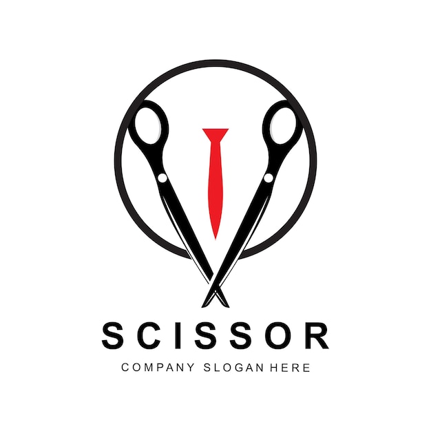 Premium Vector | Barber tool scissors logo icon background symbol