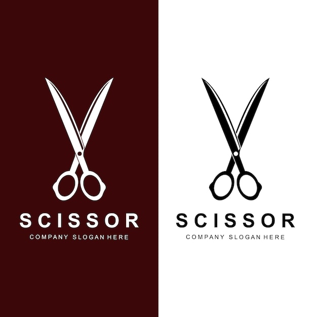 Barber tool scissors logo icon background symbol