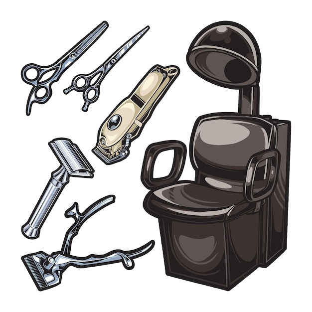 Vector barber tools 2