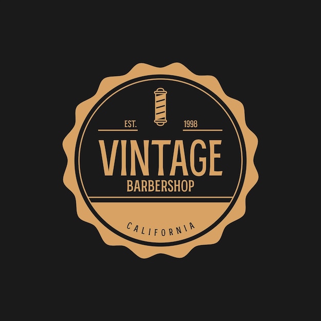 Barber vintage logo design for brand, ads, poster, sign, and more