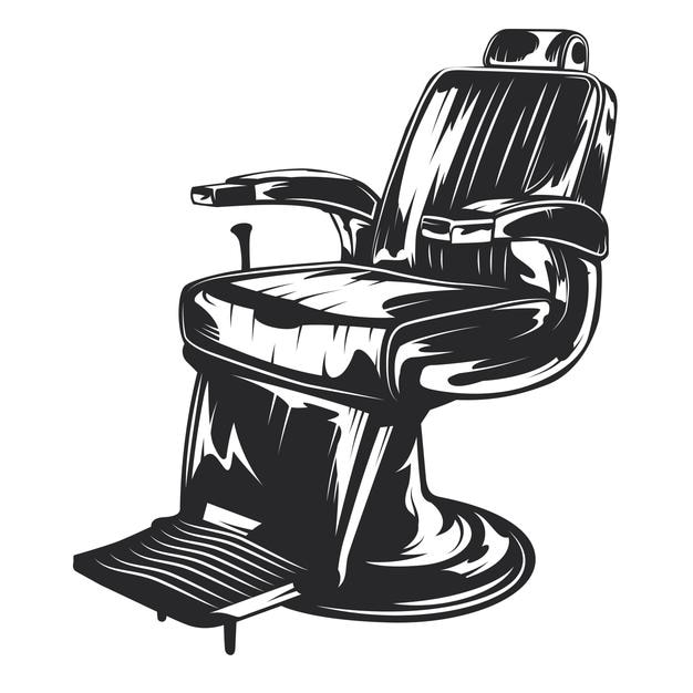 Vector barbershop chair vector