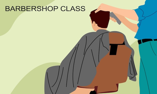 Barbershop class background Can use for banner poster card and brochure