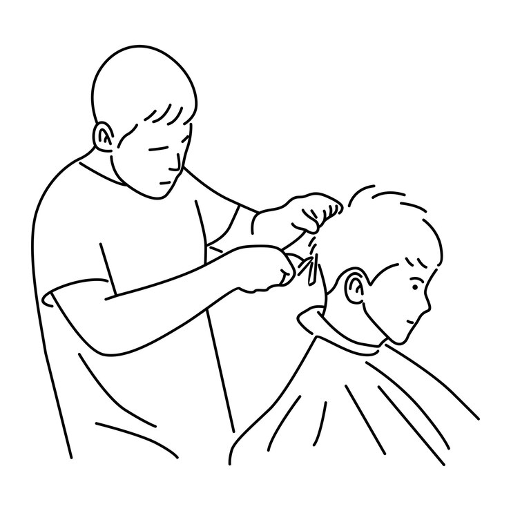 Barbershop concept illustratie