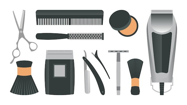 Barbershop equipments and accessories set