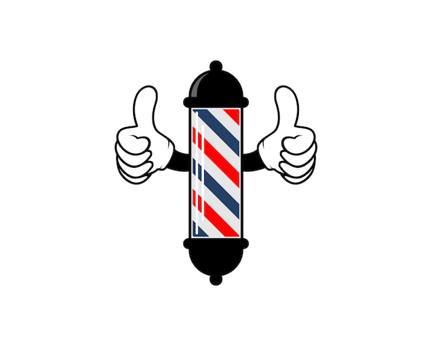 Barbershop lamp karakter met OK hand logo