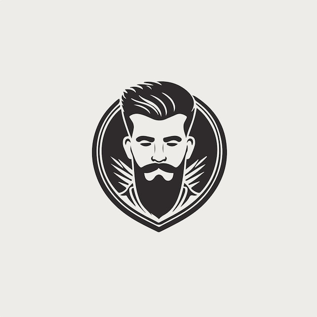 Vector barbershop logo concept voor bedrijf en branding