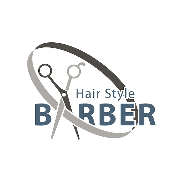 Шаблон дизайна логотипа парикмахерской знак значка машинки для стрижки волос для логотипа