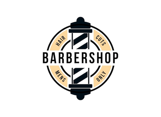 Modello di progettazione logo barbershop