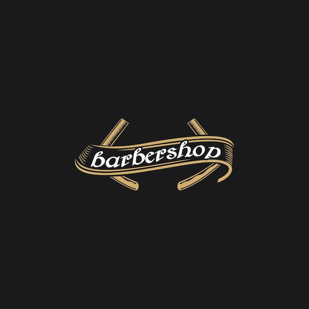 barbershop logo design vector