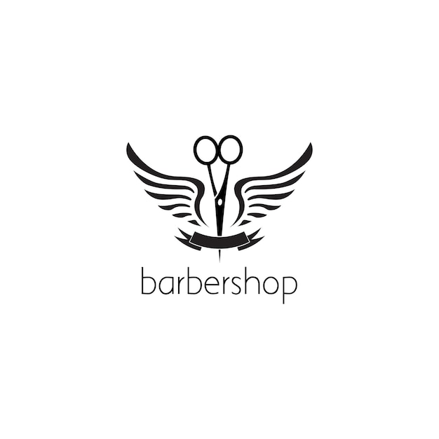 Barbershop logo grafisch ontwerpconcept