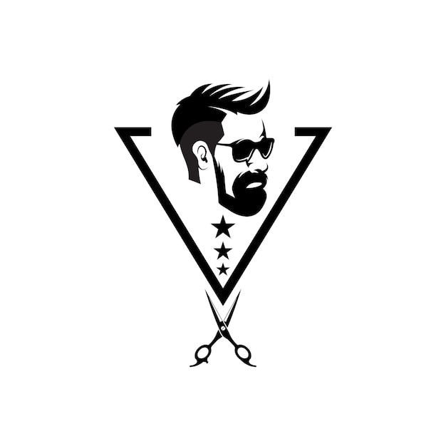 Vector barbershop logo icon vector