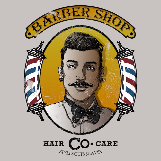 barbershop logo ontwerp