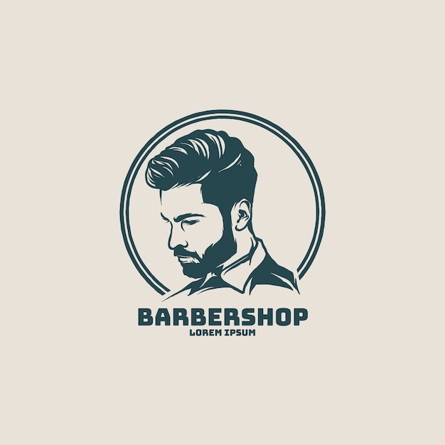 Vector barbershop logo ontwerp