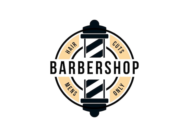 Barbershop logo ontwerpsjabloon