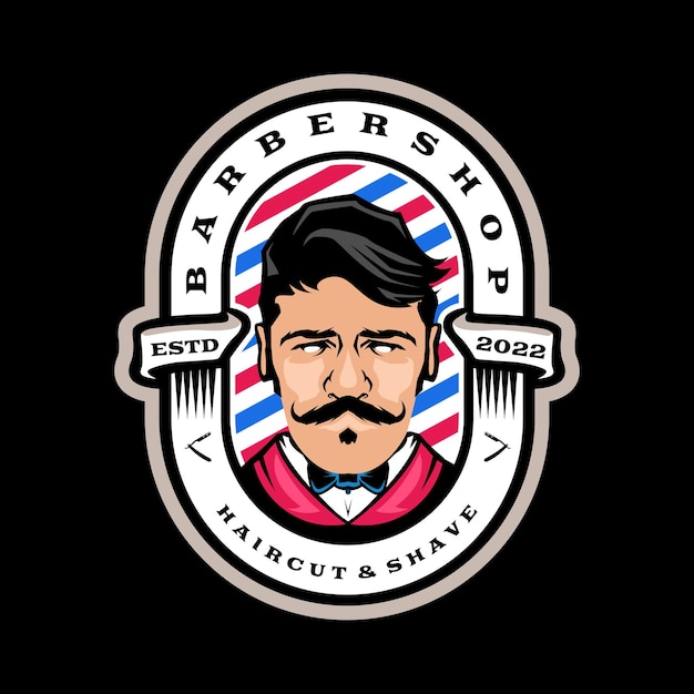 Barbershop Logo sjabloon