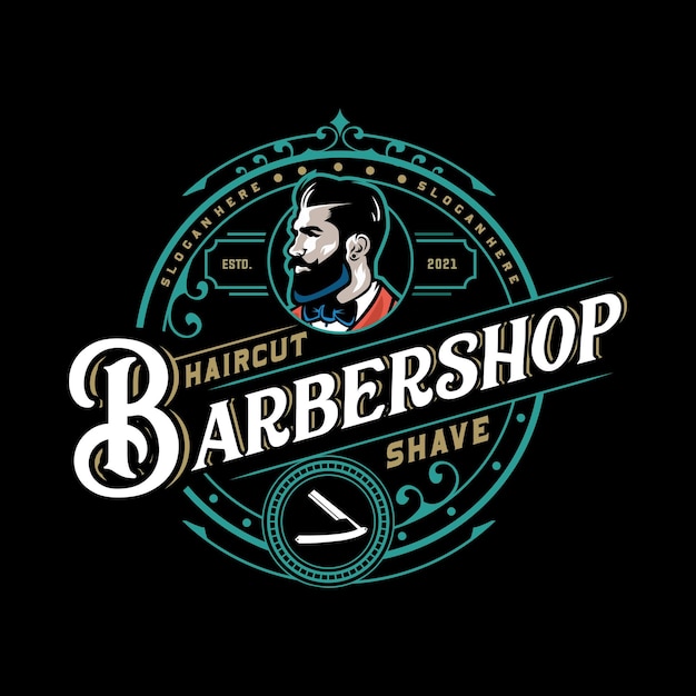 Barbershop logo sjabloon