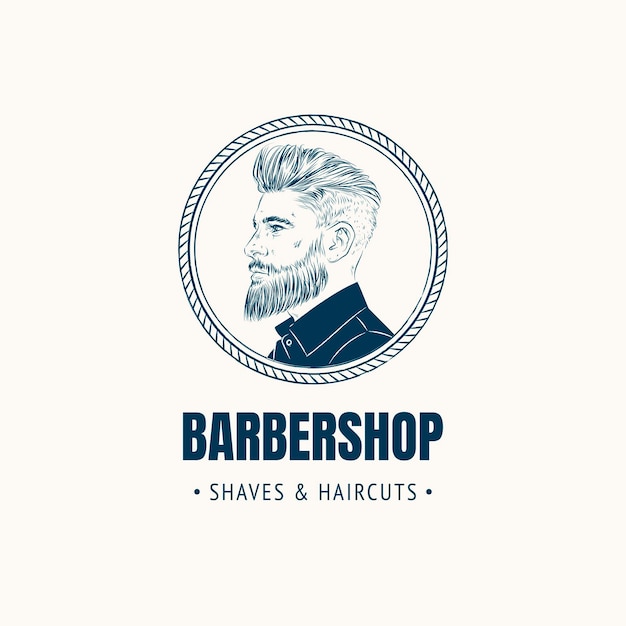 Barbershop logo sjabloon