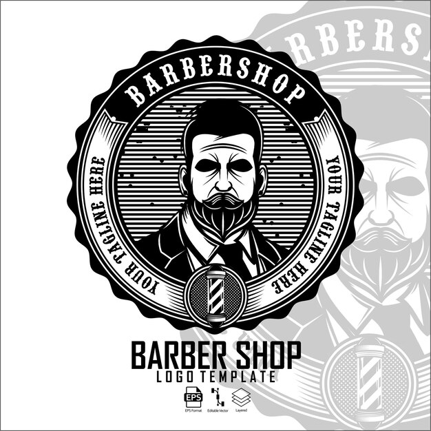 BARBERSHOP LOGO SJABLOON