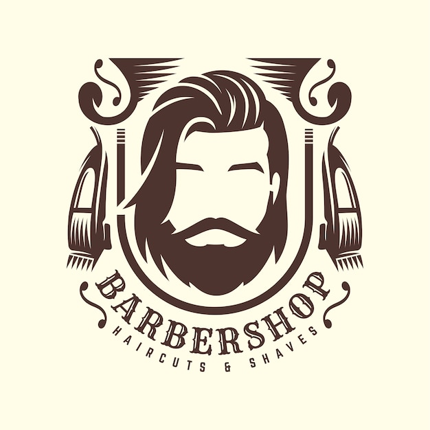 Barbershop logo sjabloon