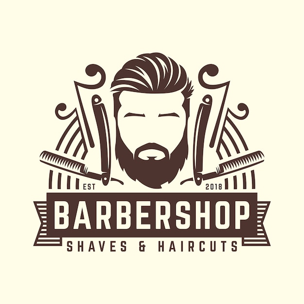 Barbershop logo sjabloon