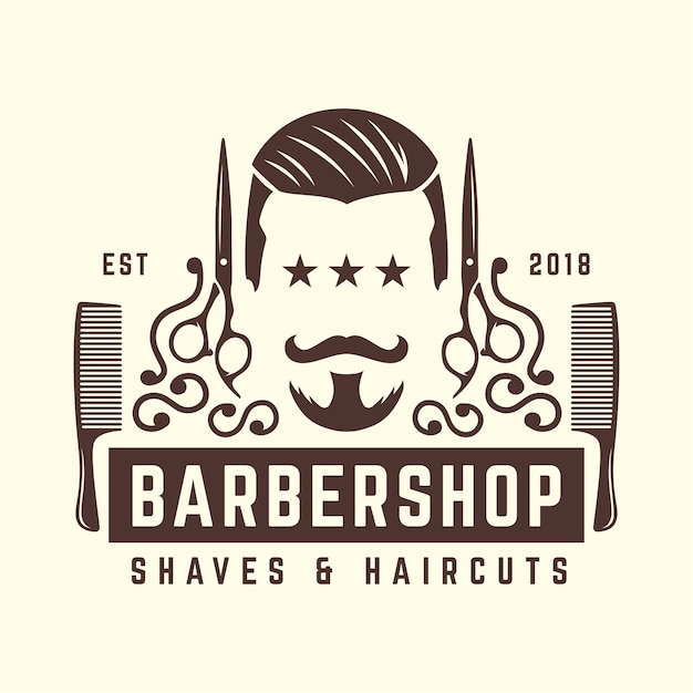 Barbershop logo sjabloon