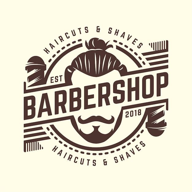 barbershop logo template