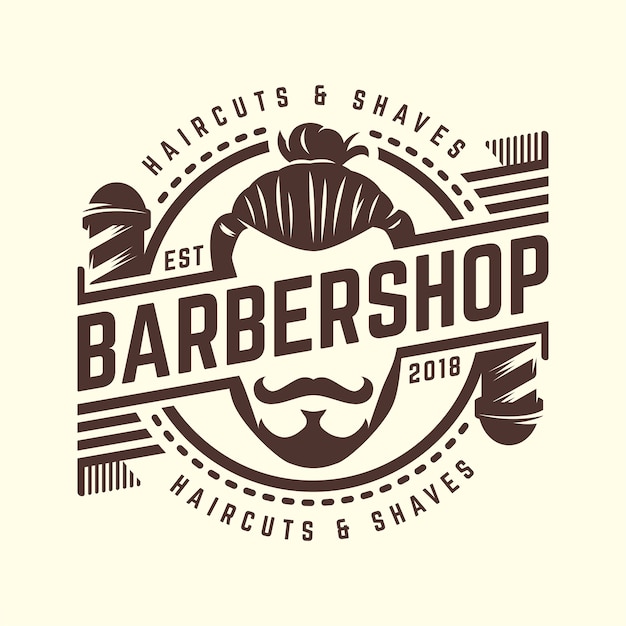 Barbershop logo template